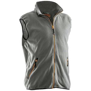 J7501-dunkelgrau-XL Microfleece vest Maat: XL Donkergrijs