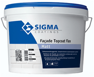 Sigma facade topcoat flex matt lichte kleur 10 ltr
