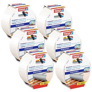 Tesa 55731-00500-11 Doppelseitiges Klebeband-Set Weiß (L x B) 10m x 50mm 6St.
