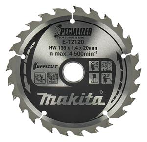 Makita Efficut Zaagblad 136x20x1,5 25T - E-12120