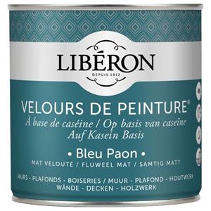 Liberon Libéron muurverf Velours de Peinture Bleu Paon fluweel mat 500ml
