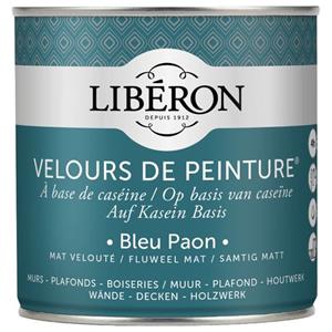 Liberon Libéron muurverf Velours de Peinture Bleu Paon fluweel mat 500ml