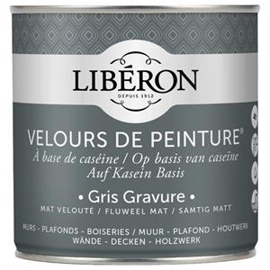 Liberon Libéron muurverf Velours de Peinture Gris Gravure fluweel mat 500ml