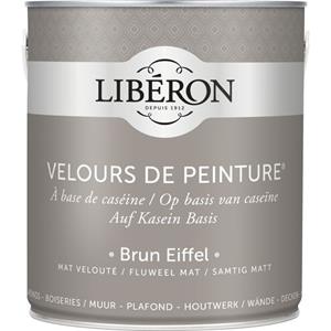 Liberon Libéron muurverf Velours de Peinture Brun Eiffel fluweel mat 2,5L