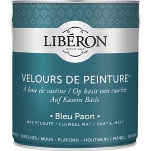 Liberon Libéron muurverf Velours de Peinture Bleu Paon fluweel mat 2,5L