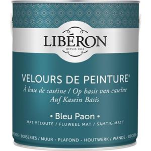 Liberon Libéron muurverf Velours de Peinture Bleu Paon fluweel mat 2,5L