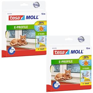 Tesa E-PROFIL 05445-00500-00 Afdichtingstape Wit (l x b) 10 m x 9 mm 2 stuk(s)