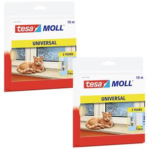 tesa Türbodendichtung »tesamoll UNIVERSAL Fensterdichtung«, L: 1000 cm, (Spar-Set, 2-St), energiesparende Fensterabdichtung - weiß - je 10 m : 9 mm : 5 mm