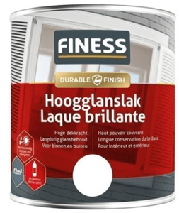 Finess hoogglanslak ral 9010 0.75 ltr