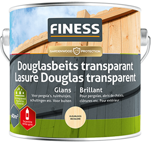 Finess douglas beits transparant glans kleurloos 2.5 ltr