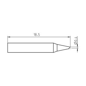 Weller RTM 004 B Soldeerpunt Afgeschuind Grootte soldeerpunt 0.4 mm Lengte soldeerpunt: 18.5 mm Inhoud: 1 stuk(s)