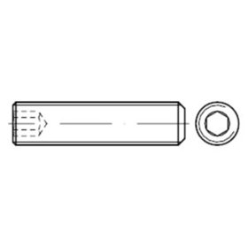 Sonstige Gewindestift mit ISK und Kegelkuppe ISO 4026 Stahl 45 H blank M6x1x70mm