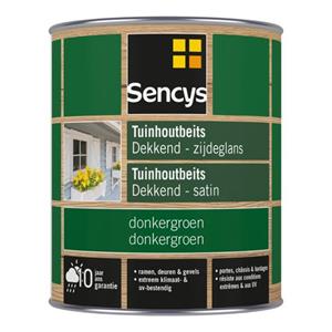 Sencys tuinhoutbeits tuinhuis en schutting dekkend zijdeglans RAL6009 0,75L