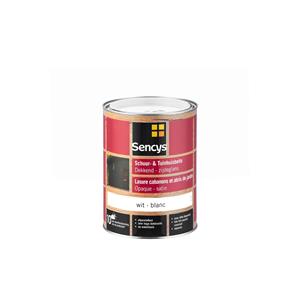 Sencys tuinhoutbeits tuinhuis en schutting dekkend zijdeglans wit 2,5L