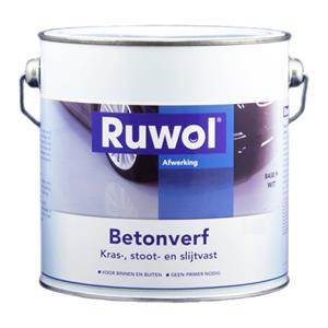 Ruwol Betonverf Zwart (RAL 9005) 2,5 liter