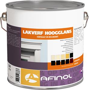 Afinol Hoogglans Lakverf Parelwit (RAL 1013) 2,5 liter