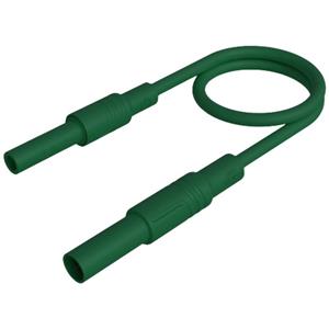 SKS Hirschmann MAL S GG-B 25/2,5 grün Veiligheidsmeetsnoer [4mm-veiligheidsstekker - 4mm-veiligheidsbus] 25 cm Groen 1 stuk(s)