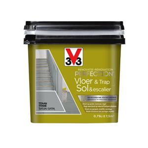 V33 verf vloer en trap Renovation Perfection titaan zijdeglans 750ml