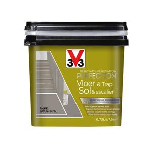V33 verf vloer en trap Renovation Perfection taupe zijdeglans 750ml