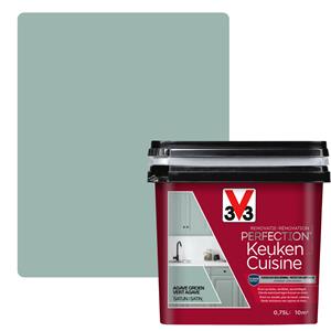 V33 keukenverf Renovatie Perfection zijdeglans agavegroen 750ml