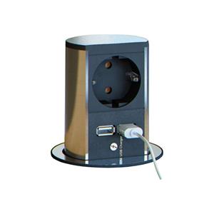 BACHMANN ELEVATOR 1xUTE 1xUSB-oplader 2,0m CEE7/7