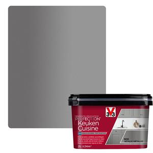 V33 keukenverf Renovatie Perfection zijdeglans inox 2L