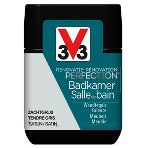 V33 badkamerverf Renovatie Perfection zachtgrijs zijdeglans 75ml