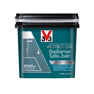 V33 badkamerverf Renovatie Perfection diepblauw zijdeglans 750ml