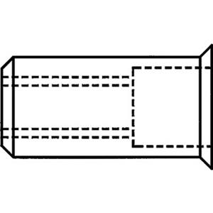 Gesipa 1433713 Popmoer (Ø x l) 9 mm x 15.5 mm M6 Staal Blindnietmutter St M6x9x15,5 Kleinkopf KS 0,25-3,5mm 250 stuk(s)