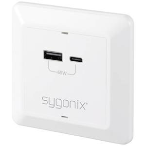 Sygonix SY-5251910 USB-Ladesteckdose Überspannungsschutz, mit USB-C, mit USB-Ladeausgang Weiß