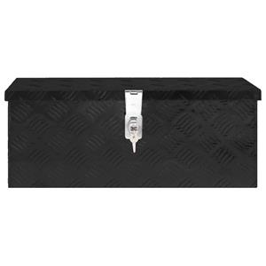 vidaXL Opbergbox 60x23,5x23 cm aluminium zwart