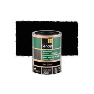 Sencys tuinhoutbeits dekkend zijdeglans RAL9005 2,5L