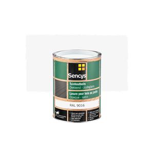 Sencys tuinhoutbeits dekkend zijdeglans RAL9016 2,5L