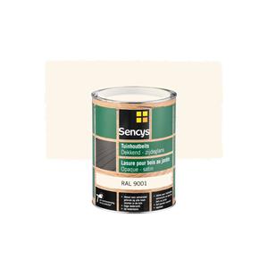 Sencys tuinhoutbeits dekkend zijdeglans RAL9001 2,5L