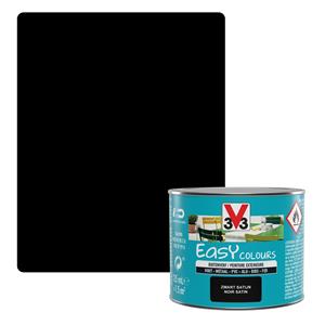 V33 Buitenverf Easy Colours Zijdeglans Zwart 125ml