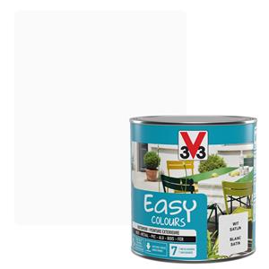 V33 Verf Multi-oppervlakken Easy Colours Zijdeglans Wit 500ml