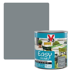 V33 Verf Multi-oppervlakken Easy Colours Zijdeglans Steengrijs 500ml