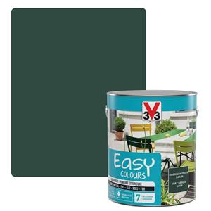 V33 Verf Multi-oppervlakken Easy Colours Zijdeglans Baskisch Groen 2,5l