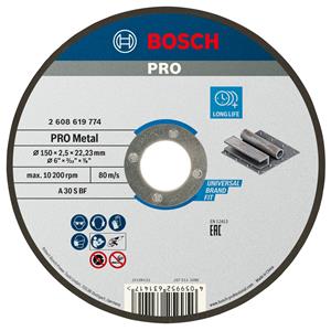 Bosch 2608619774 2608619774 Doorslijpschijf recht 150 mm 1 stuk(s) Metaal