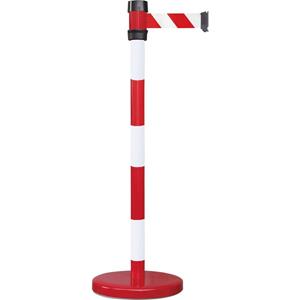 VISO BSK200RB Afzetpaal met band Gurtabsperrpfosten rood/wit band rood wit gestreept (Ø x h) 50 mm x 980 mm