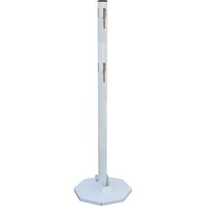 VISO BSP100B Wit gevouwen metalen palen met basis (Ø x h) 50 mm x 1000 mm