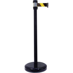 VISO RS 2 BK NJ Afzetpaal met band Gurtabsperrpfosten zwart band zwart geel gestreept (Ø x h) 50 mm x 980 mm