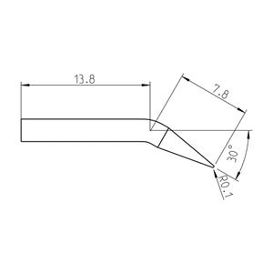 Weller RTP 002 C X MS Soldeerpunt Conisch, Gebogen Grootte soldeerpunt 0.2 mm Lengte soldeerpunt: 20.6 mm Inhoud: 1 stuk(s)