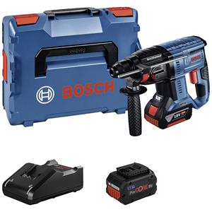 Bosch Professional Akku-Bohrhammer GBH 18V-21, (Set), inkl. 2 Akkus, Ladegerät und L-Boxx