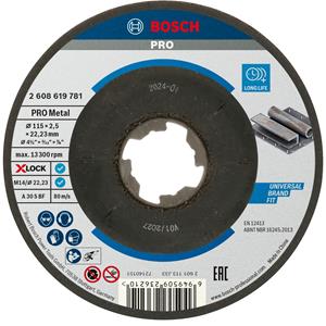 Bosch 2608619781 2608619781 Doorslijpschijf gebogen 115 mm 1 stuk(s) Metaal