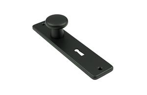 AMI Knopschild 180x41mm sleutelgat 56mm - alu/zwart