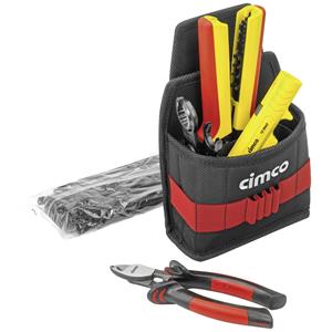 Cimco Gürteltasche Solar inkl. 5 Tlg 170475 Gereedschapstas gevuld Elektricien, Handwerker 6-delig