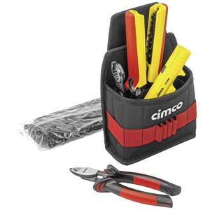 Cimco Gürteltasche Solar inkl. 5 Tlg 170475 Elektriker, Handwerker Werkzeug-Gürteltasche bestückt