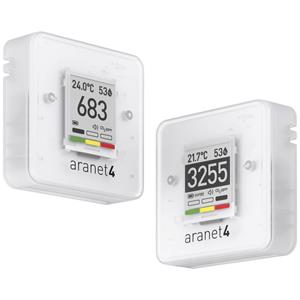 aranet Aranet CO₂-meter 0, 0, 0, 600 - 9999, 50, 85, 1100 ppm, °C, %, hPa Met temperatuurmeting