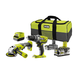 Ryobi R18DDAG-252S | ONE+ 18V Accu 2-delig Combokit | Inclusief 2 accu's en lader